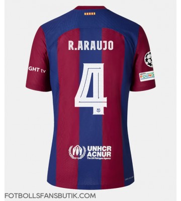 Barcelona Ronald Araujo #4 Replika Hemmatröja Damer 2023-24 Kortärmad